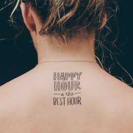 happy hour is the best hour tattoo